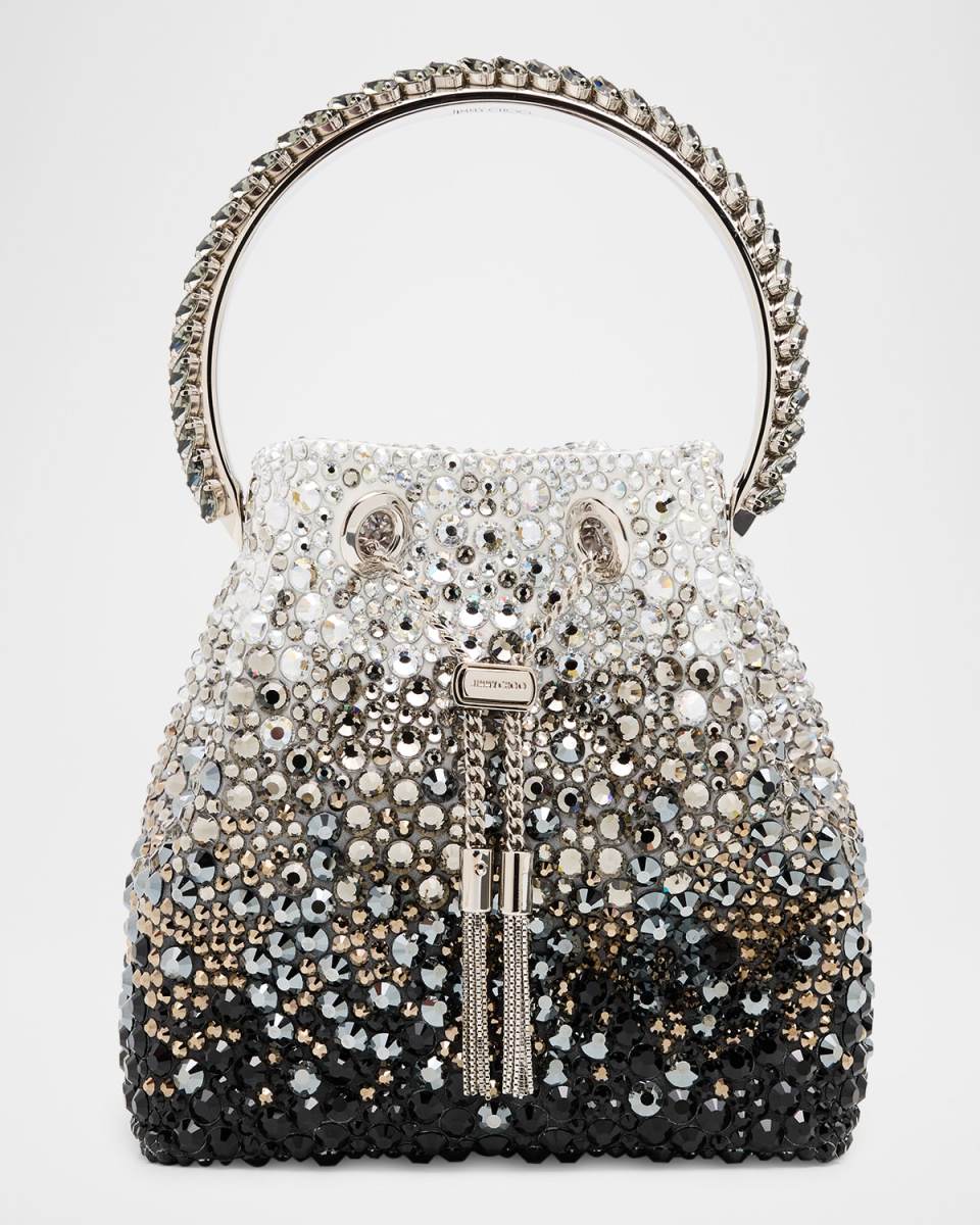 Bon Bon Ombre Crystal Top-Handle Bucket Bag